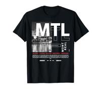 Montreal Skyline City of Festivals Vintage Canada Travel T-Shirt