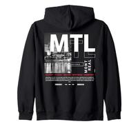 Montreal Skyline City of Festivals Vintage Canada Travel Zip Hoodie