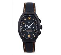 Montres De Luxe Women's Black Dial With Orange Indices Black Band Watch Montres De Luxe Black One Size