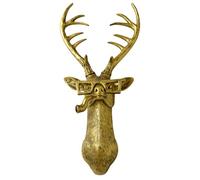 montresor Animal Head Wall Art Sculptures 17 inchs Gold Deer Vintage 3D Wall Decor Art for Whimsigoth Home Wall Decor Lightweight Material Accent Wall Hanging Room Decor Maximalist Decor