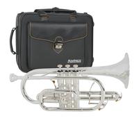 Montreux Concert Series Intermediate Advanced Bb Cornet with Premium Carry Case, Mouthpiece - Silver Plate Brass, 4.75 inch / 12 cm Bell, B Flat