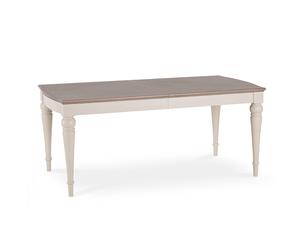 Montreux Grey Washed Oak & Soft Grey Extending Dining Table - 6-10 Seater - 180cm-225cm