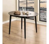 Montreux Round Extending Dining Table - 4-6 Seater - 115cm-154cm - Black