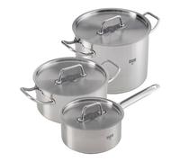 Montreux Stainless Steel Induction Safe 3-Piece Mixed Cookware Set Kuhn Rikon Silver One Size