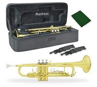 Montreux Student Bb Trumpet with Lightweight Carry Case and Mouthpiece | Yellow-brass bell, smooth valves, silver-plated 7C mouthpiece; case with backpack straps