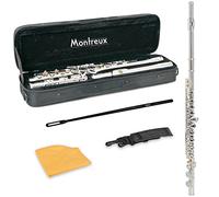 Student Series Flute Silver Plated Flute, Offset G Split E Key C Foot - Montreux
