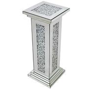 montrez mirrored tall pillar side table