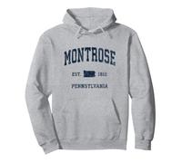 Montrose Pennsylvania PA Vintage Athletic Navy Sports Design Pullover Hoodie