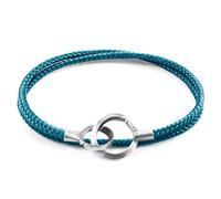 Montrose Silver and Rope Bracelet ANCHOR & CREW Blue 21cm