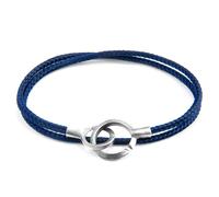 Montrose Silver and Rope Bracelet ANCHOR & CREW Navy 21cm