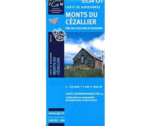 Monts du Cezallier ~ IGN Top 25 2534OT (Paper Version)