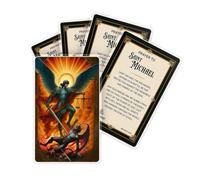 Montserrat Abbey 5-Pack Laminated Saint Michael the Archangel Prayer Cards - Catholic Holy Card with Traditional Prayer & Artwork - Durable Handheld size Devotional Keepsakes