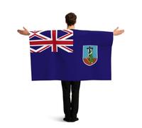 Montserrat Flag Print Wearable Patriotic Flag Cape Outfit with Sleeves