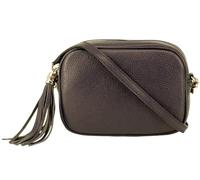 Montte Di Jinne Italian Leather Crossbody Bag for Women - Handmade Soft Genuine Leather Camera Bag with Tassel, Adjustable Strap, Made in Italy (DARK CHOCOLATE)