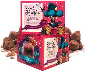 Monty Bojangles Berry Bubbly Cocoa Dusted Chocolate Truffles (2 x 150g Chocolate Gift Box) - Raspberry & Popping Candy Flavoured Chocolatey Truffles - Award Winning Luxury Chocolates Gift Set