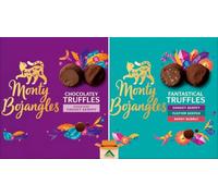Monty Bojangles Choccy Scoffy 135G & Selection Of Cocoa 135G | Signature Choccy Scoffy, Flutter Scotch Flavour, Berry Bubbly Flavour, Assorted Varieties, Cocoa Dusted