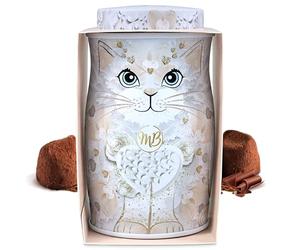 Monty Bojangles Cocoa Dusted Chocolate Truffles Kit Tin (36g - White Rose) Luxury Chocolatey Truffles - Collectable Mini Kit-Tin, Wedding Favour, Truffles Chocolate Gift Box With Bespoke Design