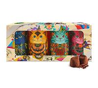 Monty Bojangles Kit-Tins Cocoa Dusted Chocolate Truffles Gift Set (4 x 36g) Four Flavours In One, Luxury Chocolatey Truffles - Collectable Cat Tins, Truffles Chocolate Gift Box With Bespoke Design