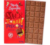 Monty Bojangles Milk Chocolate Toasty Popcorn Chocolate Bar (150g), Deliciously Moreish Chocolate With Rainforest Alliance Cocoa, Milk Chocolate With Toasted Popcorn, Perfect Chocolate Gift