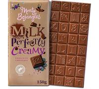 Monty Bojangles Perfectly Creamy Milk Chocolate Bar (150g), Rainforest Alliance Cocoa, Perfect Bar of Chocolate for Gift