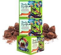 Monty Bojangles Pistachio Marooned Cocoa Dusted Chocolate Truffles (3 x 100g Gift Box) - Macaroon & Pistachio Flavoured - Award Winning Luxury Truffles Gift Set