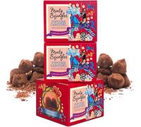 Monty Bojangles Popcorn Carousel Cocoa Dusted Chocolate Truffles (3 x 100g Gift Box) - Buttery Salted Popcorn Flavour, Award-Winning Luxury Chocolate Gift Set