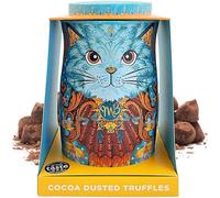 Monty Bojangles Spirit Blue Cocoa Dusted Chocolate Truffles Cat Tin (135g) - Coconut Crush Flavoured Luxury Chocolatey Truffles - Collectable Cat Tin, Truffles Chocolate Gift Box With Bespoke Design