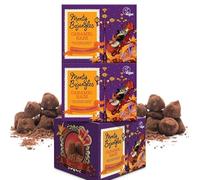 Monty Bojangles Vegan Caramel Daze Chocolatey Truffles (3 x 100g Gift Box) - Divine Vegan Cocoa Dusted Truffles with Caramelised Hazelnut Pieces - Award-Winning Luxury Gift Set