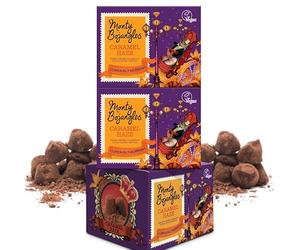 Monty Bojangles Vegan Caramel Daze Chocolatey Truffles (3 x 100g Gift Box) - Divine Vegan Cocoa Dusted Truffles with Caramelised Hazelnut Pieces - Award-Winning Luxury Gift Set