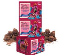 Monty Bojangles Vegan Coco Berry Blush Chocolatey Truffles (3 x 100g Gift Box) - Divine Vegan Cocoa Dusted Truffles with Caramelised Coconut and Raspberry - Award-Winning Luxury Gift Set
