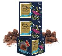 Monty Bojangles Vegan Cocoa Nib Nights Chocolatey Truffles (3 x 100g Gift Box) - Divine Vegan Luxury Dusted Truffles with Cocoa Nibs - Award-Winning Luxury Gift Set