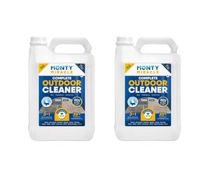 Monty Miracle® Outdoor Cleaner, 5 Litre. Clean & Rejuvenate your Patio, Decking, Fencing, Paths, Driveway, Render & More - Results in 6-10 Minutes! Slip free & eco - conscious. (Offer for 2)