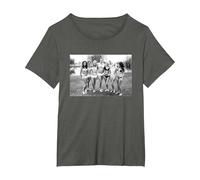 Monty Python John Cleese & Michael Palin Bikinis 1970 T-Shirt, Women's Plus, Asphalt Grey, 6X