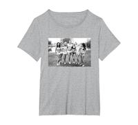 Monty Python John Cleese & Michael Palin Bikinis 1970 T-Shirt, Women's Plus, Heather Grey, 4X