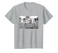 Monty Python John Cleese & Michael Palin Bikinis 1970 T-Shirt, Youth, Heather Grey, Large