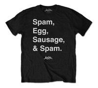 Monty Python Men's Spam T-Shirt in Black | Size: Large Monty Python Black L
