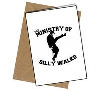 Monty Python Ministry Of Silly Walks A5 Birthday Card | Envelope Included | Blank Inside | Unique Design | Personalised Free of Charge