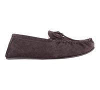 Monty, Suede Wool Moccasins with Rubber Sole SNUGRUGS Dark Brown 15