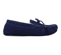 Monty, Suede Wool Moccasins with Rubber Sole SNUGRUGS Navy 8