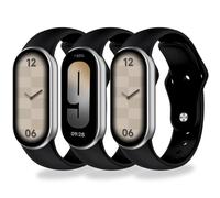 Monuary 3-Pack Replacement Band Compatible with Xiaomi Smart Band 10/9/8, Soft Sport Strap, Breathable, with Metal Joints, Quick Release