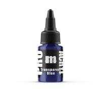 Monument Hobbies 046-Pro Acryl Transparent Blue Acrylic Model Paints for Plastic Models - Miniature Painting, no-clog cap, comes loaded with glass agitator