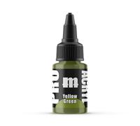 Monument Hobbies 065 - Pro Acryl Yellow Green Acrylic Model Paints for Plastic Models - Miniature Painting, no-clog cap, comes loaded with glass agitator