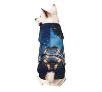 Monument Print Small Dogs Warm Hoodie, Soft And Breathable Sweatshirt, Easy To Wear Jumper For Winter And Fall, Cold Weather Hooded Coat Pullover