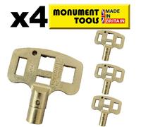 Monument Radiator Bleed Plumbing Key - Balance, Drain Off & Lockshield Valves