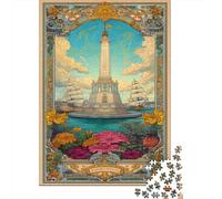 Monument to Ships in Sevastopol Jigsaw Puzzles for Adults 1000 Piece Tarot Card Jigsaw Puzzle Challenging And Brainteasing Multi Colour Therapeutic Fun Home Decoration Educational Games 1000pcs (75x50