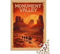 Monument Valley Camel Caravan 1000 Piece Jigsaw Puzzle for Adults, 70x50cm/1000pcs, White Cardboard Pieces, Screen-Free Leisure And Quiet Weekends