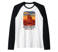 Monument Valley Colorado Utah Arizona Plateau Navajo Native Raglan Baseball Tee