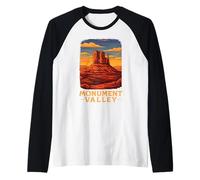 Monument Valley Colorado Utah Arizona Plateau Navajo Native Raglan Baseball Tee