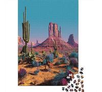 Monument Valley Colorful Rätsel Für Erwachsene |Cactus| Familienspaß-Puzzles 70x50cm/1000pcs Erwachsene