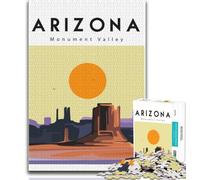 Monument Valley Jigsaw Puzzles for Adults 1000 Pieces,Challenging To Complete But Fun And Humorous with Matching Poster And Trivia Sheet 38x26cm